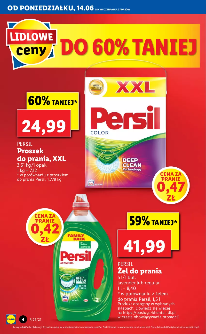 Gazetka promocyjna Lidl - GAZETKA - ważna 14.06 do 16.06.2021 - strona 4 - produkty: Persil, Por, Proszek do prania