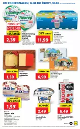 Gazetka promocyjna Lidl - GAZETKA - Gazetka - ważna od 16.06 do 16.06.2021 - strona 13 - produkty: Ser, Por, Danone, Twaróg, Zott, Jogurt, Limburger, Kawa, Actimel, Pilos, Burger, Müller, Twaróg półtłusty, Gouda, Kokos, Monte