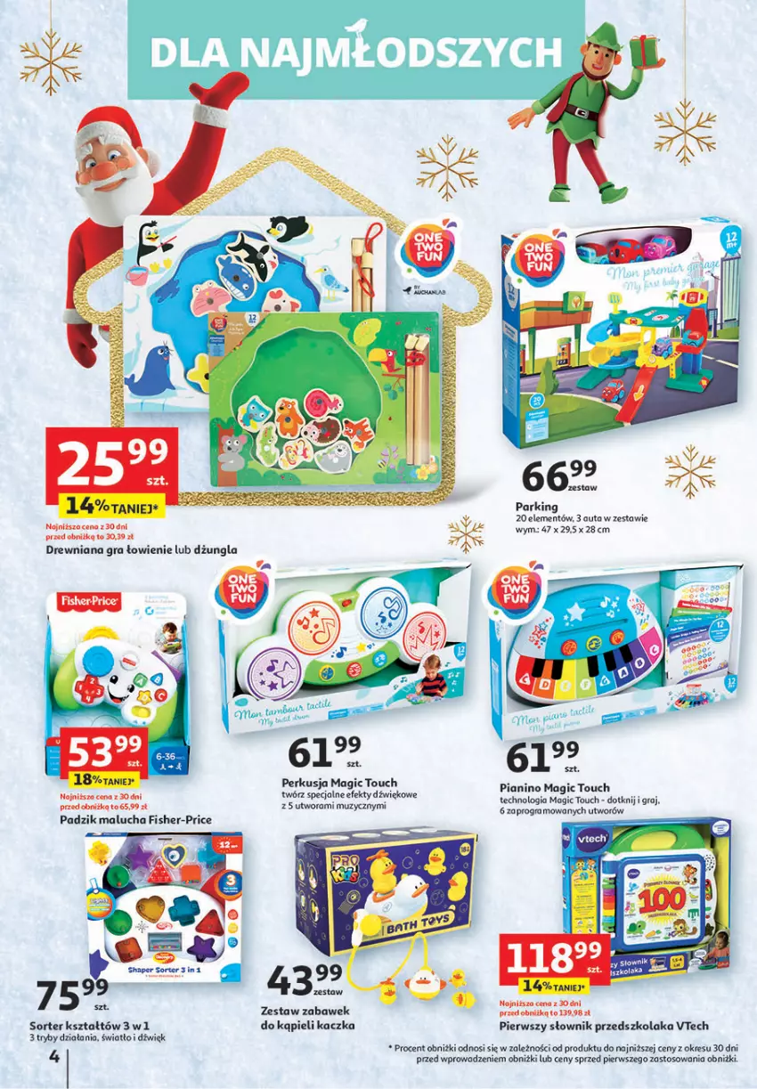 Gazetka promocyjna Auchan - Gazetka Magia Zabawek Hipermarket Auchan - ważna 09.11 do 29.11.2023 - strona 4 - produkty: Fisher-Price, Gra, Kaczka