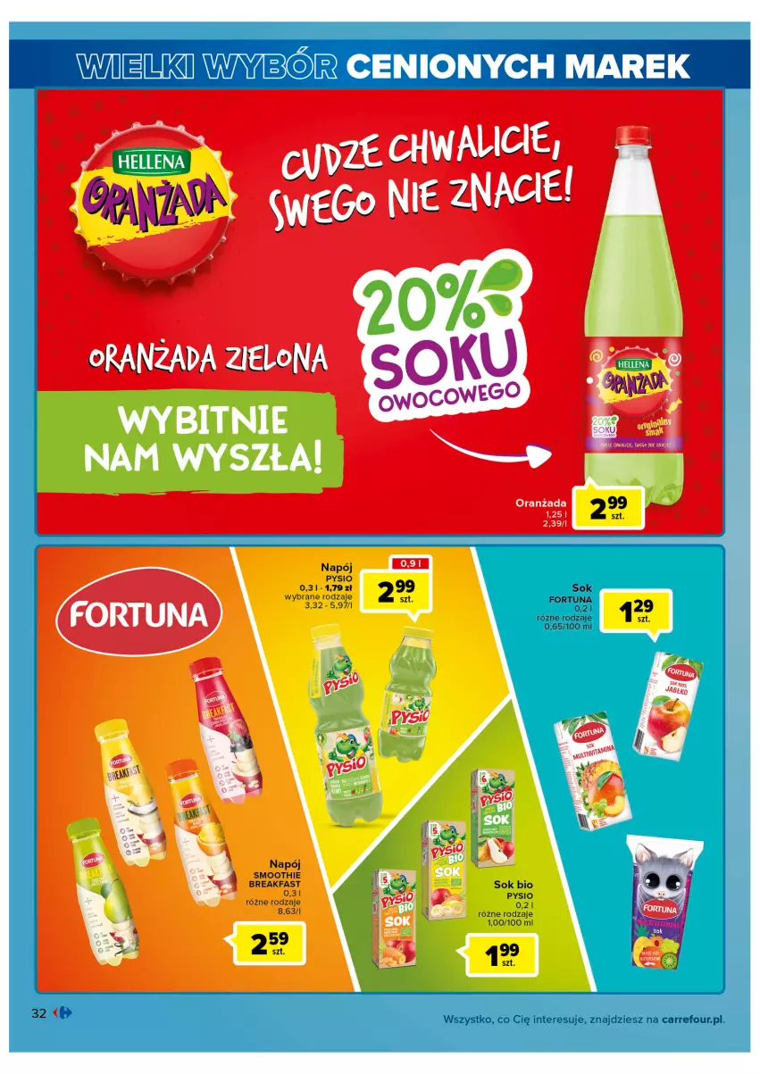 Gazetka promocyjna Carrefour - Gazetka Wielki wybór cenionych marek - ważna 31.05 do 11.06.2022 - strona 32 - produkty: Fa, Napój, Smoothie