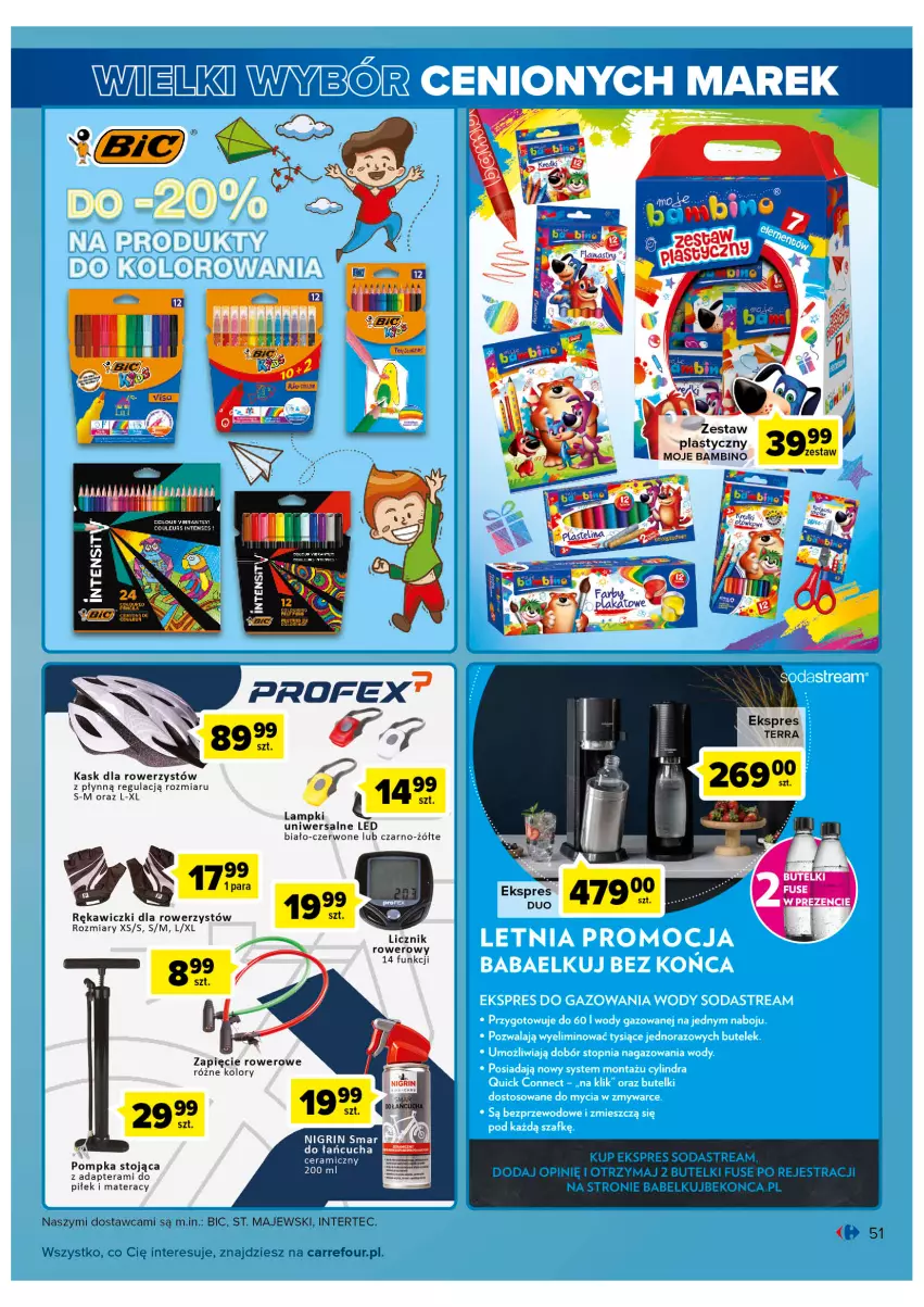 Gazetka promocyjna Carrefour - Gazetka Wielki wybór cenionych marek - ważna 31.05 do 11.06.2022 - strona 51 - produkty: Beko, BIC, Kask, Materac, Pompka, Rower, Tera