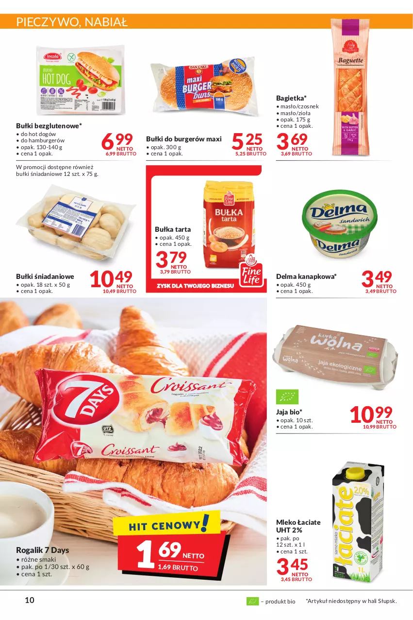 Gazetka promocyjna Makro - Najlepsze oferty - oferta z alkoholem - ważna 02.11 do 14.11.2022 - strona 10 - produkty: 7 Days, Bagietka, Bułka, Bułka tarta, Burger, Czosnek, Danio, Delma, Hamburger, Hot dog, Jaja, Masło, Mleko, Piec, Pieczywo, Rogal, Tarta