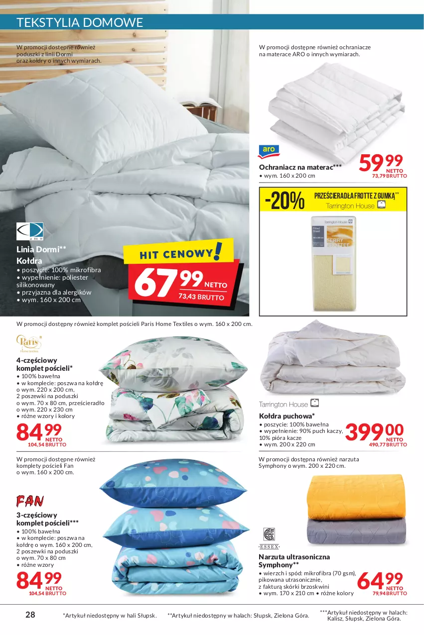 Gazetka promocyjna Makro - Najlepsze oferty - oferta z alkoholem - ważna 02.11 do 14.11.2022 - strona 28 - produkty: Fa, Kołdra, Komplet pościeli, Materac, Narzuta, Ochraniacz na materac, Ochraniacze, Pościel, Prześcieradło, Tera, Wełna