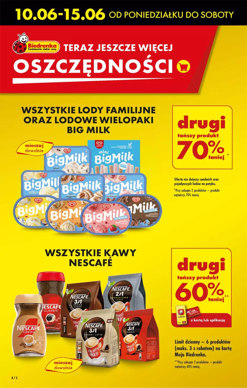 Gazetka promocyjna Biedronka - Od poniedzialku - ważna 10.06 do 15.06.2024 - strona 4 - produkty: Big Milk, Dron, Fa, Lody, Tera