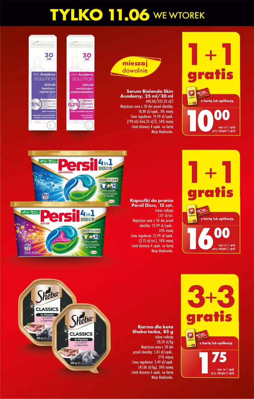 Gazetka promocyjna Biedronka - Od poniedzialku - ważna 10.06 do 15.06.2024 - strona 9 - produkty: Bielenda, Dron, Kapsułki do prania, Persil, Rum, Ser, Serum, Sheba