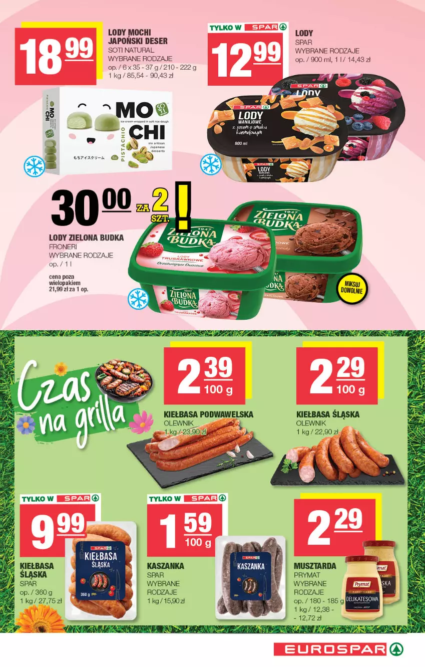 Gazetka promocyjna Spar - EuroSpar - ważna 13.07 do 23.07.2025 - strona 13 - produkty: Deser, Kasza, Kaszanka, Kiełbasa, Kiełbasa podwawelska, Kiełbasa śląska, Lody, Mus, Musztarda, Olewnik, Prymat, Ser, Wawel, Zielona Budka