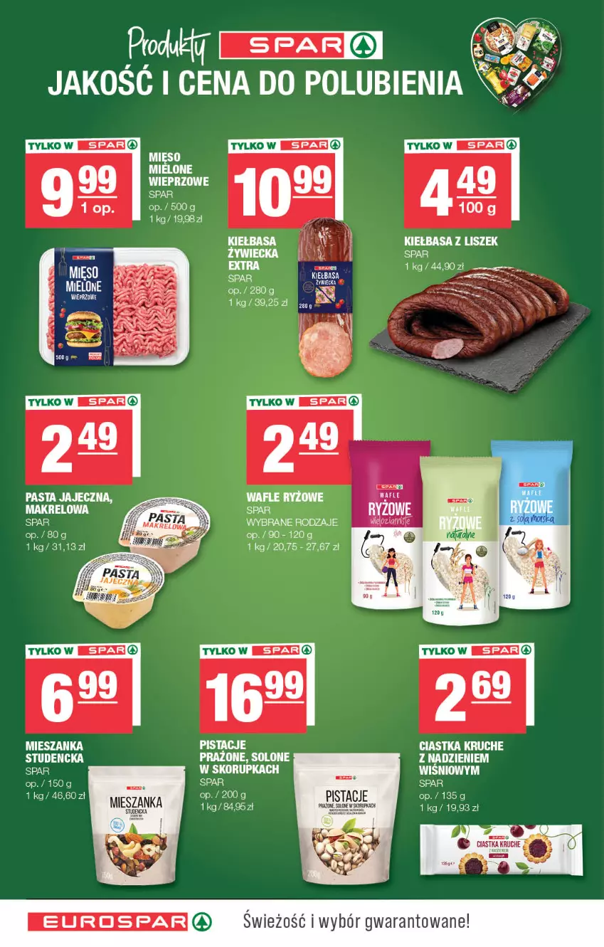 Gazetka promocyjna Spar - EuroSpar - ważna 13.07 do 23.07.2025 - strona 14 - produkty: Ciastka, Kiełbasa, Pistacje, Ryż, Wafle