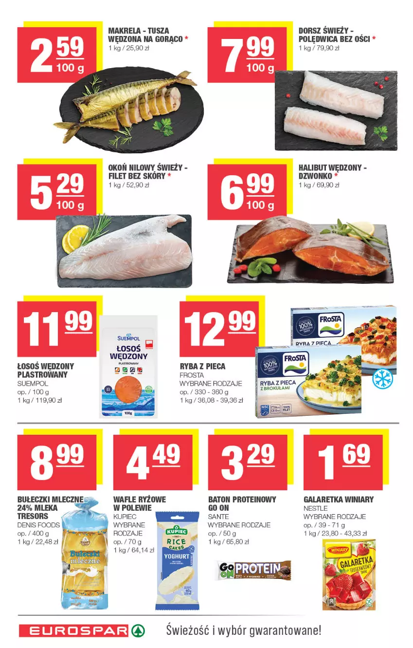 Gazetka promocyjna Spar - EuroSpar - ważna 13.07 do 23.07.2025 - strona 8 - produkty: Baton, Bułeczki, Bułeczki mleczne, Dorsz, Frosta, Gala, Galaretka, Halibut, Piec, Polędwica, Ryba, Ryż, Sos, Suempol, Tusz, Wafle, Winiary