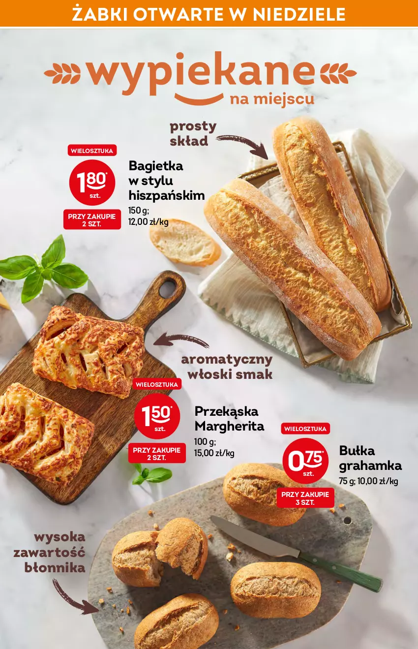 Gazetka promocyjna Żabka - ważna 09.03 do 15.03.2022 - strona 22 - produkty: Bagietka, Bułka, Bułka grahamka, Gra, Owoce, Sok, Warzywa