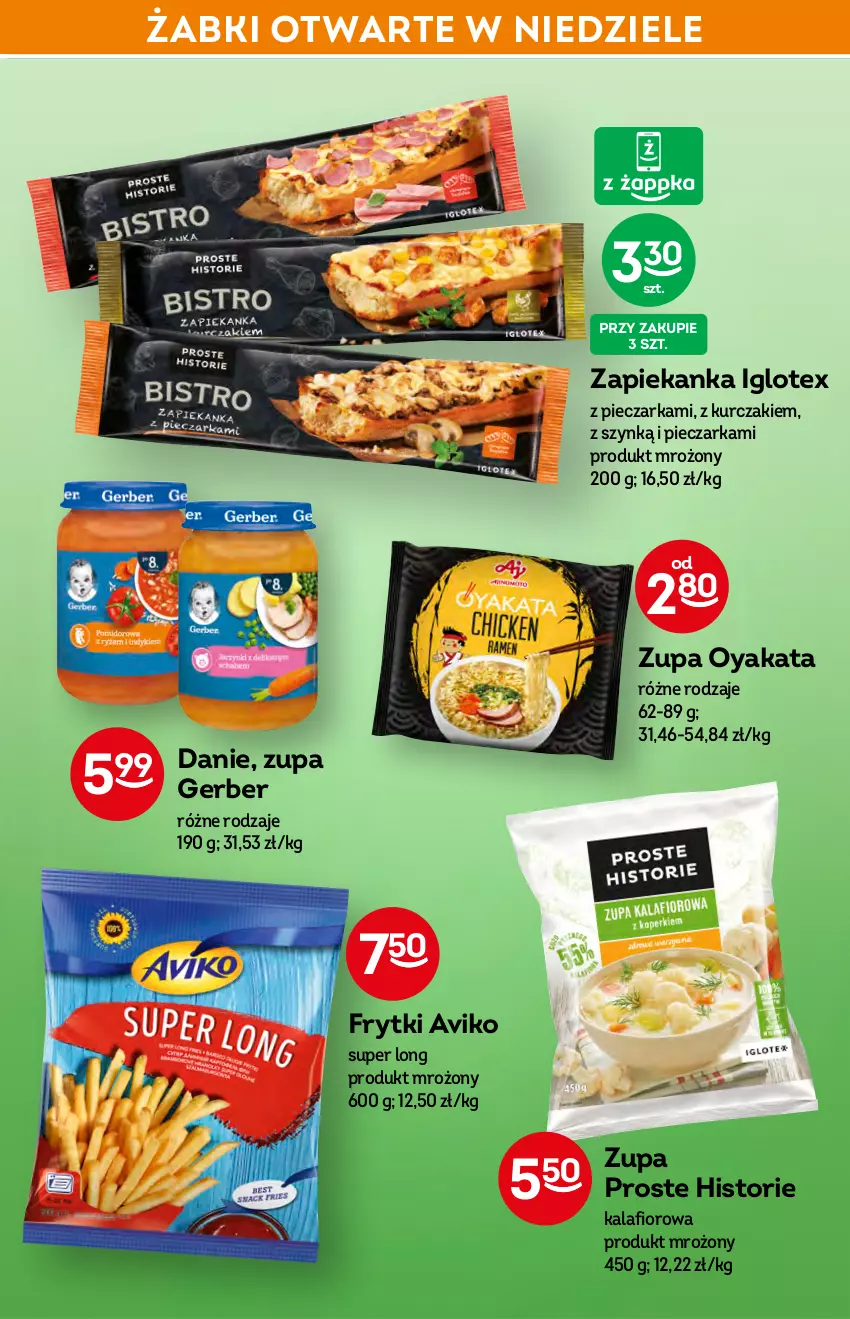 Gazetka promocyjna Żabka - ważna 09.03 do 15.03.2022 - strona 31 - produkty: Frytki, Gerber, Kalafior, Kurczak, Piec, Pieczarka, Zapiekanka, Zupa