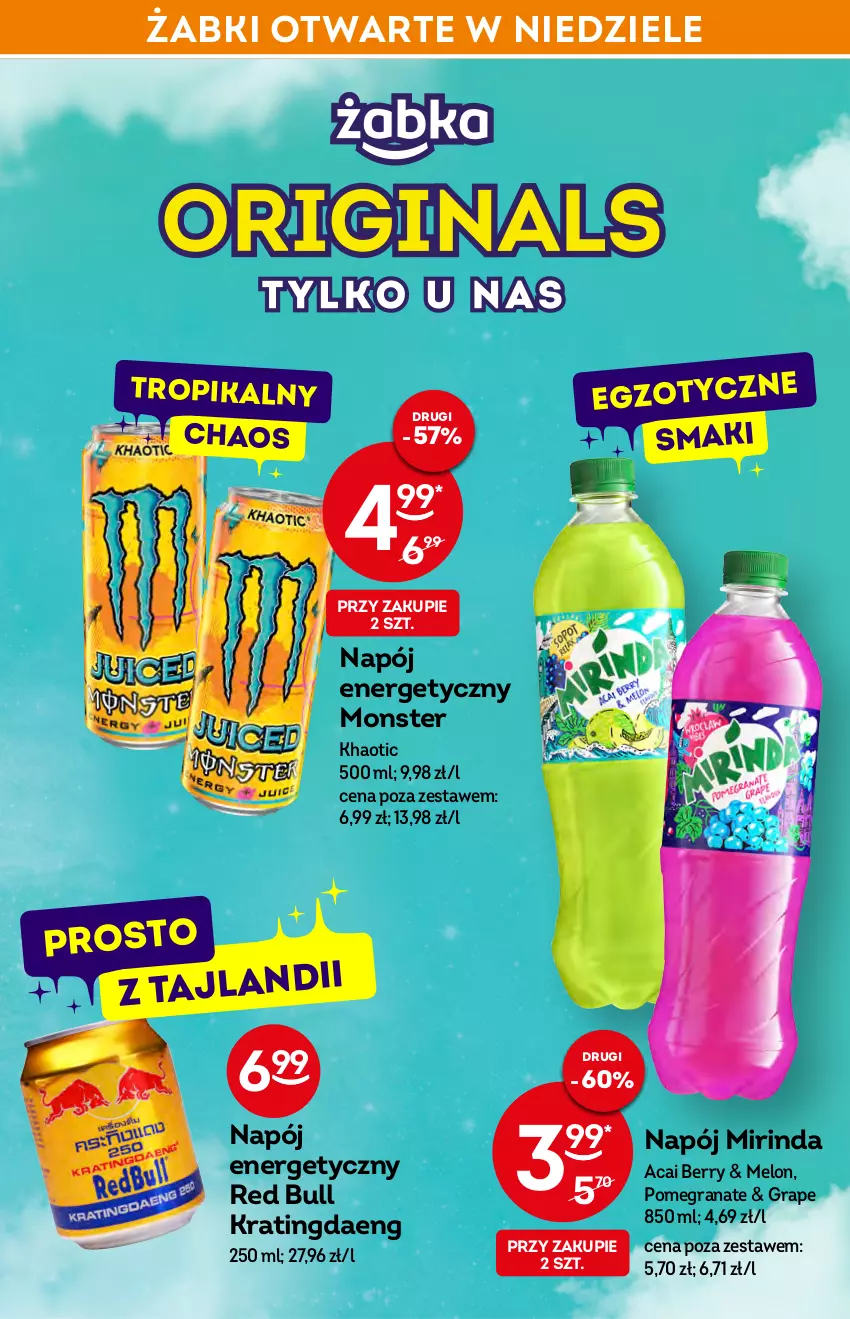 Gazetka promocyjna Żabka - ważna 09.03 do 15.03.2022 - strona 6 - produkty: Eleo, Gin, Gra, Granat, Melon, Mirinda, Napój, Napój energetyczny, Red Bull