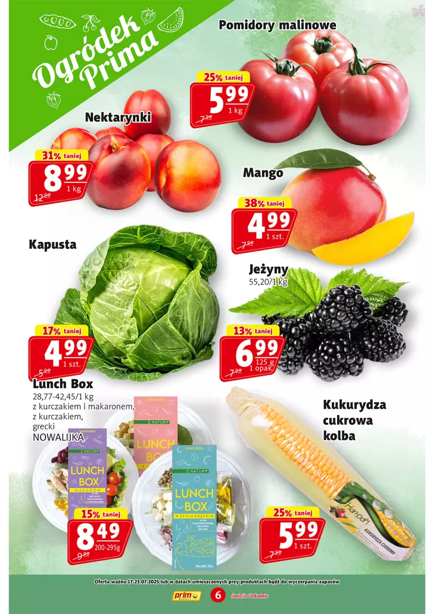 Gazetka promocyjna Prim Market - ważna 17.07 do 23.07.2025 - strona 6 - produkty: Kukurydza, Kurczak, Makaron, Pomidory