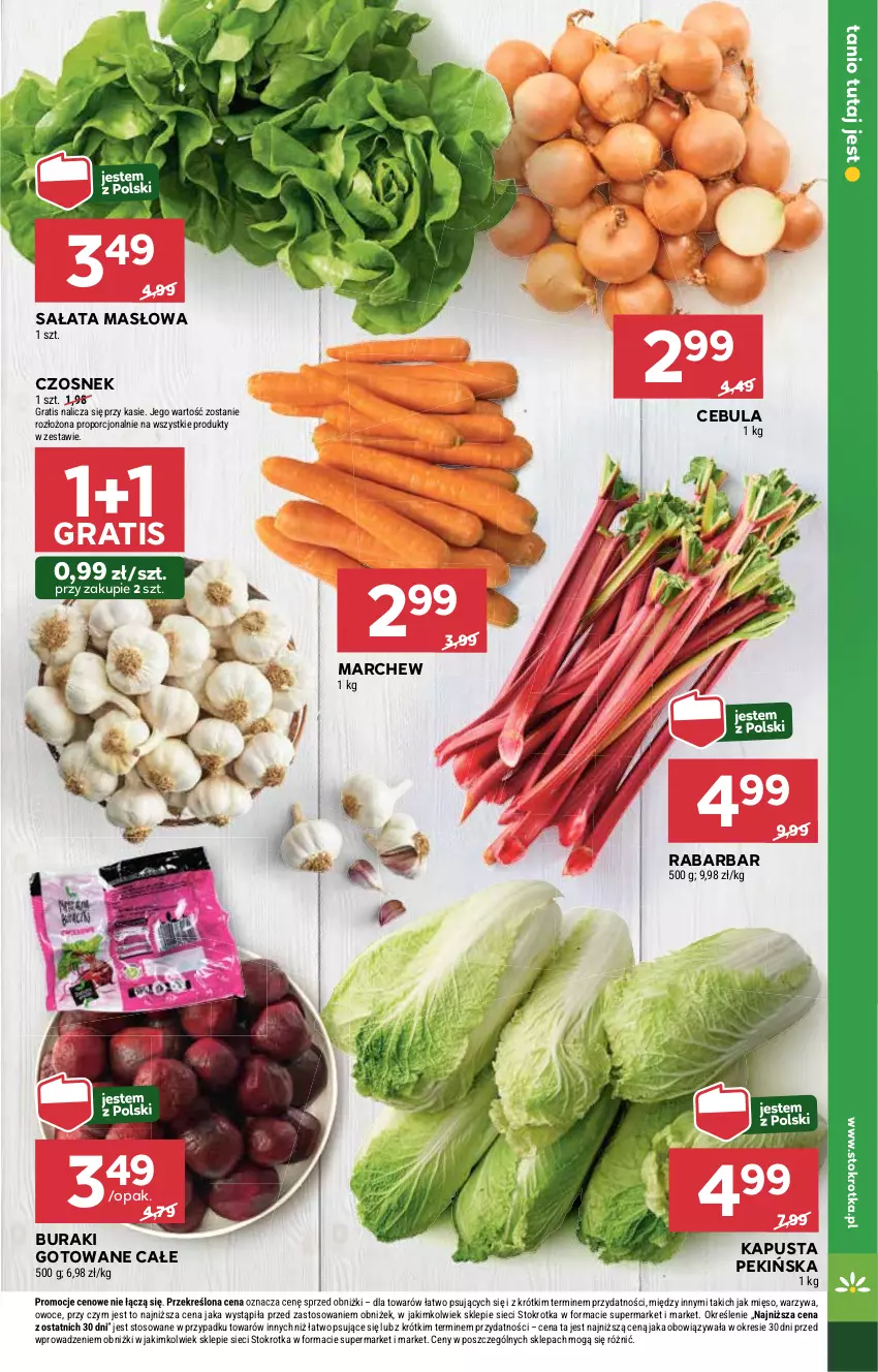 Gazetka promocyjna Stokrotka - Supermarket - ważna 22.05 do 28.05.2025 - strona 9 - produkty: Buraki, Cebula, Czosnek, Gra, Masło, Mięso, Owoce, Por, Sałat, Sałata masłowa, Warzywa