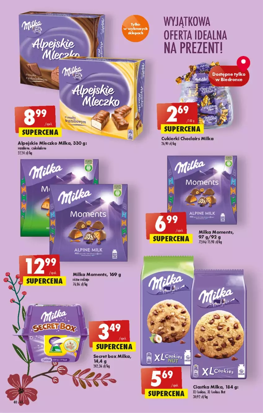 Gazetka promocyjna Biedronka - W tym tygodniu - ważna 19.05 do 25.05.2022 - strona 40 - produkty: Ciastka, Cukier, Cukierki, Dron, Milka, Mleczko, Moments