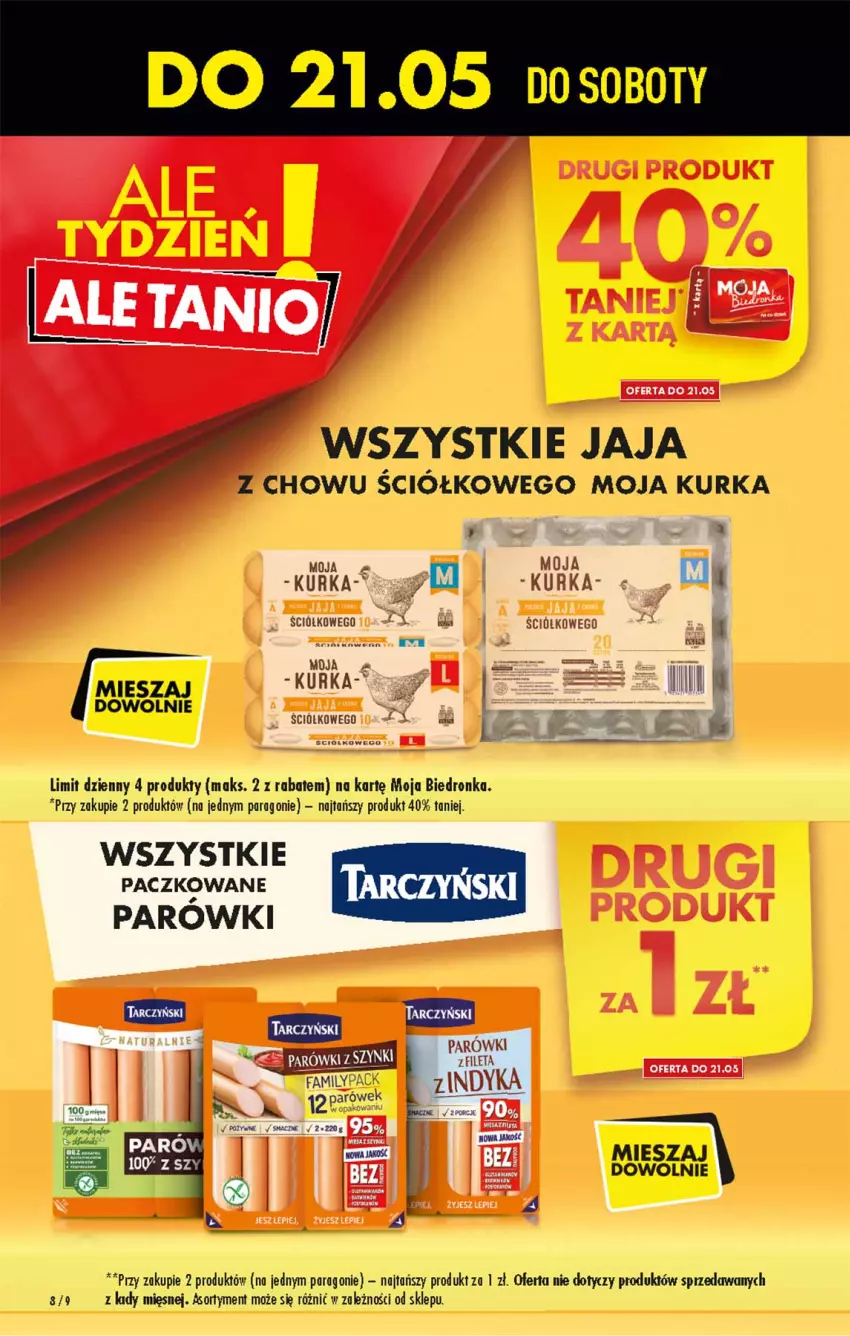 Gazetka promocyjna Biedronka - W tym tygodniu - ważna 19.05 do 25.05.2022 - strona 8 - produkty: Dron, Jaja, LG, Parówki, Tarczyński