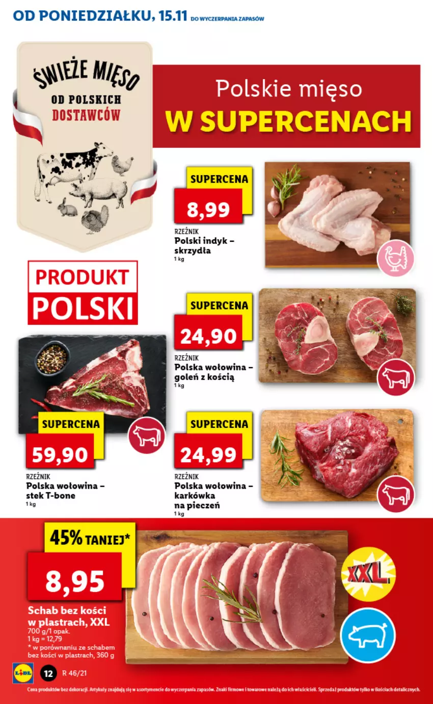 Gazetka promocyjna Lidl - GAZETKA - ważna 15.11 do 17.11.2021 - strona 12 - produkty: Piec, Stek, Wołowina