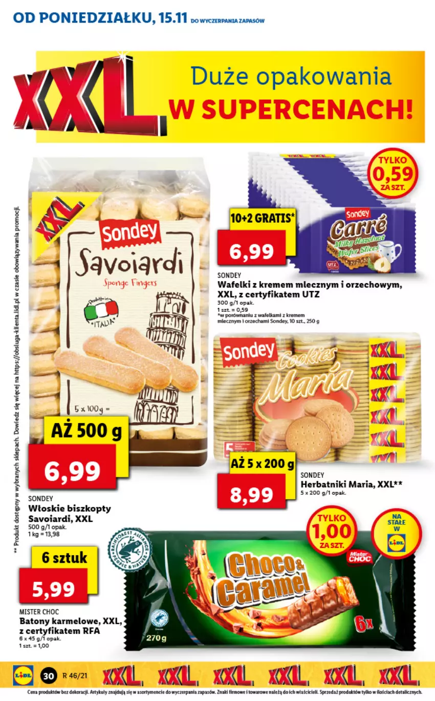 Gazetka promocyjna Lidl - GAZETKA - ważna 15.11 do 17.11.2021 - strona 30 - produkty: Baton, Biszkopty, Fa, Herbatniki, Miecz, Por