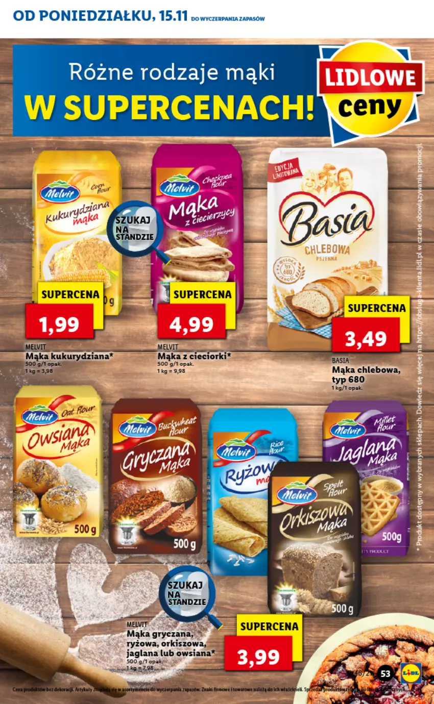 Gazetka promocyjna Lidl - GAZETKA - ważna 15.11 do 17.11.2021 - strona 53 - produkty: LANA, Mąka, Melvit, Ryż