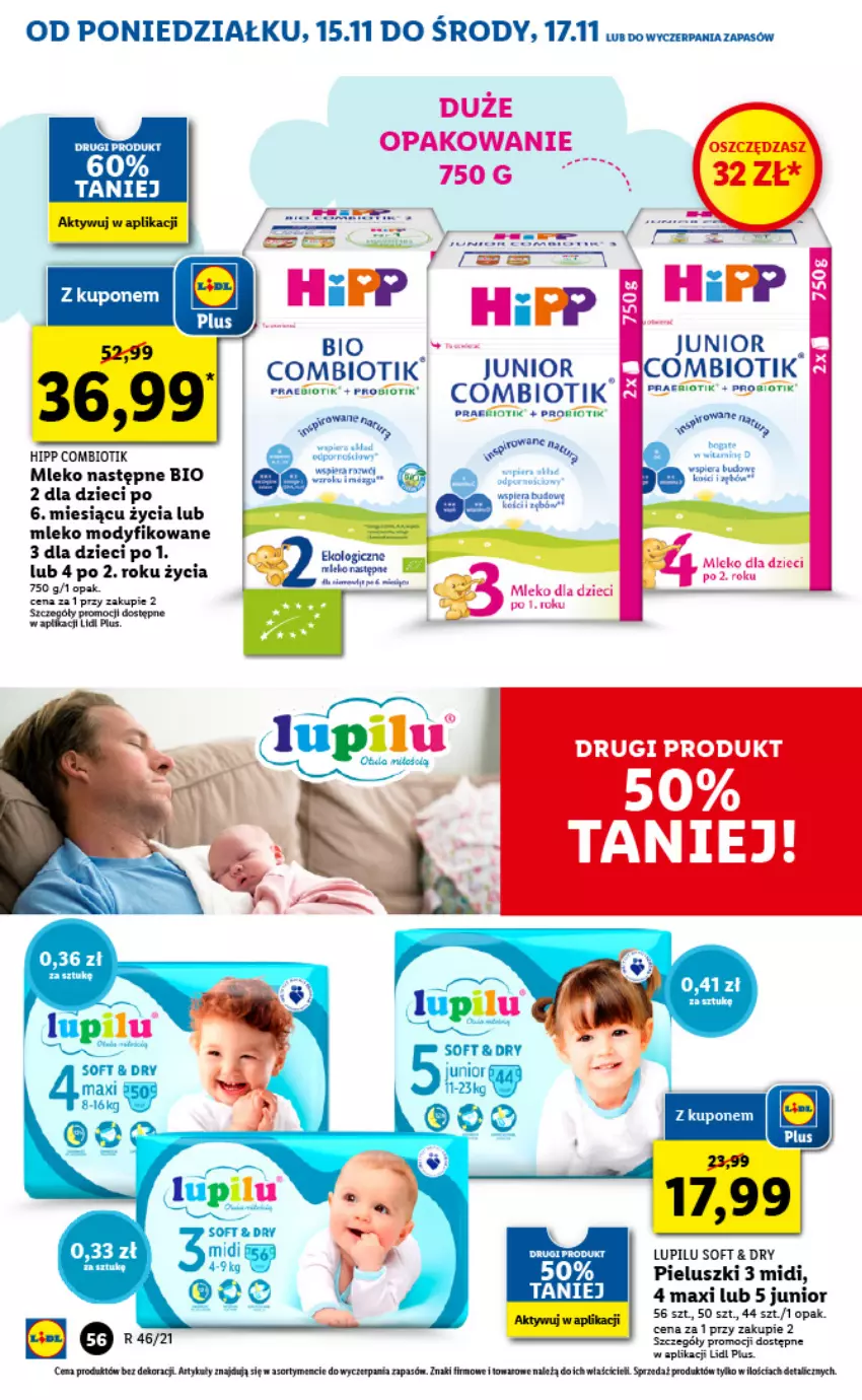 Gazetka promocyjna Lidl - GAZETKA - ważna 15.11 do 17.11.2021 - strona 56 - produkty: AEG, Dzieci, HiPP, Mleko, Mleko dla dzieci, Mleko modyfikowane, O nas, Por, Sos