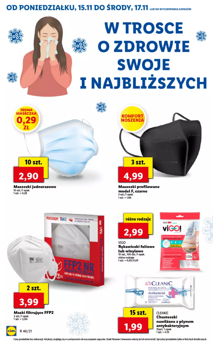 Gazetka promocyjna Lidl - GAZETKA - ważna 15.11 do 17.11.2021 - strona 66 - produkty: Chusteczki, Cleanic, JBL, Zdrowie