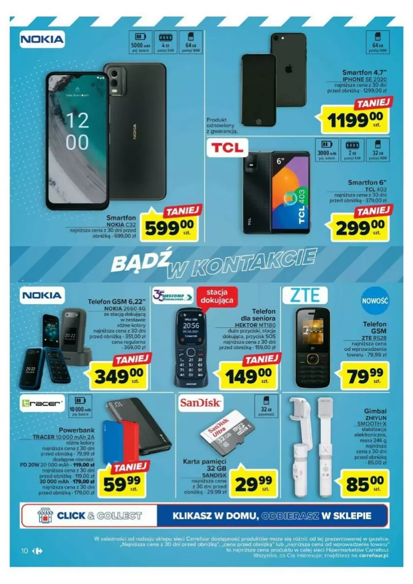 Gazetka promocyjna Carrefour - ważna 16.08 do 02.09.2023 - strona 2 - produkty: Acer, IPhone SE, Nokia, Powerbank, Smartfon, Sos, Telefon