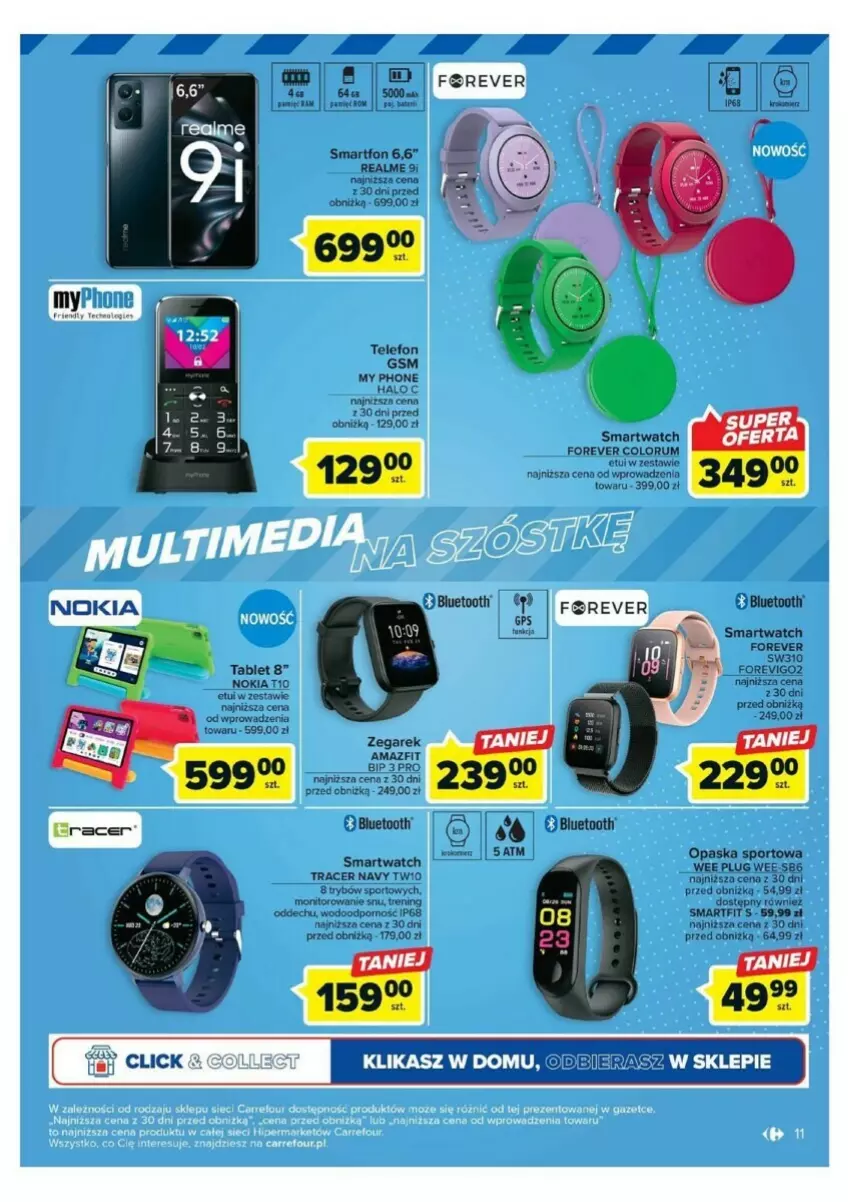 Gazetka promocyjna Carrefour - ważna 16.08 do 02.09.2023 - strona 3 - produkty: Acer, Halo, Monitor, Nokia, Opaska, Por, Rum, Smartfon, Smartwatch, Sport, Tablet, Telefon, Zegar, Zegarek