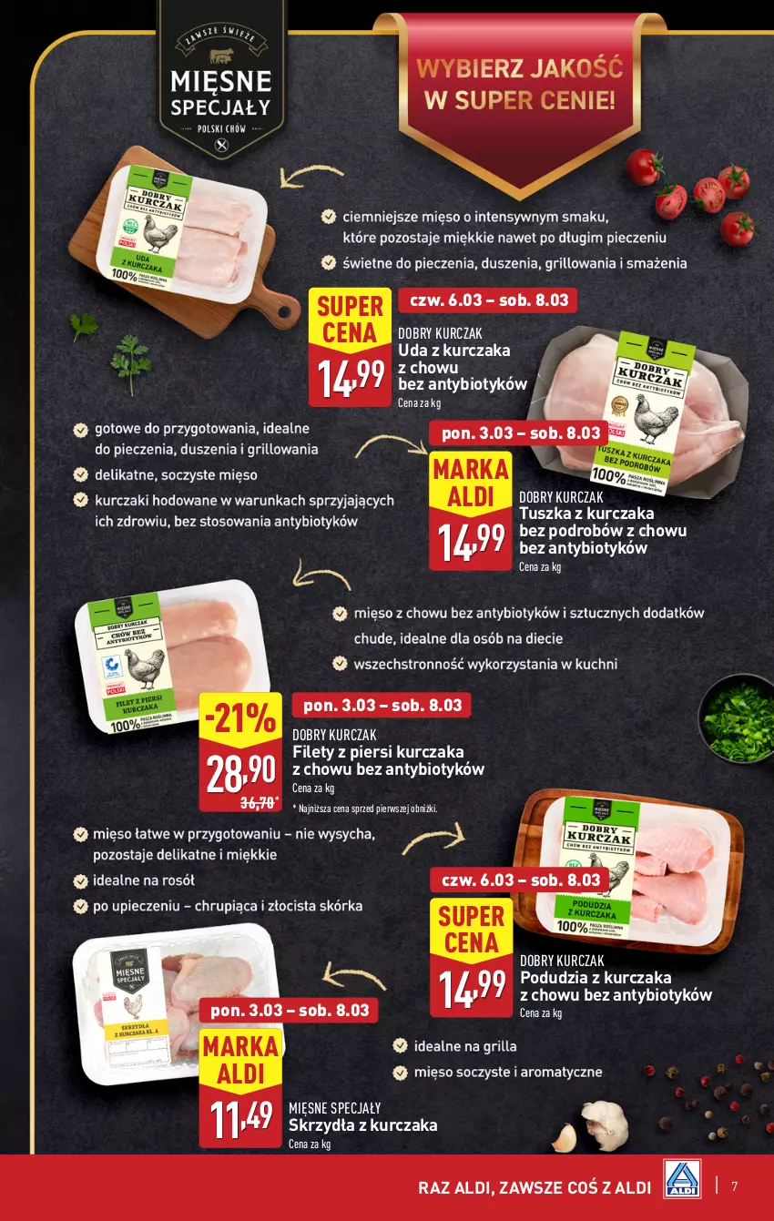 Gazetka promocyjna Aldi - Pełna oferta - ważna 03.03 do 08.03.2025 - strona 7 - produkty: Kurczak, Mięsne specjały, Tusz