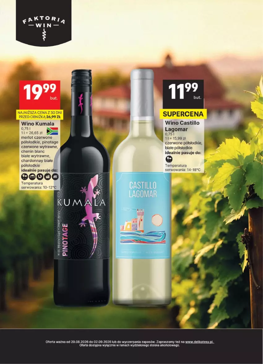 Gazetka promocyjna Delikatesy Centrum - Delibarek DC34-DC35 - ważna 20.08 do 02.09.2026 - strona 3 - produkty: Chardonnay, Merlot, Rama, Ser, Wino