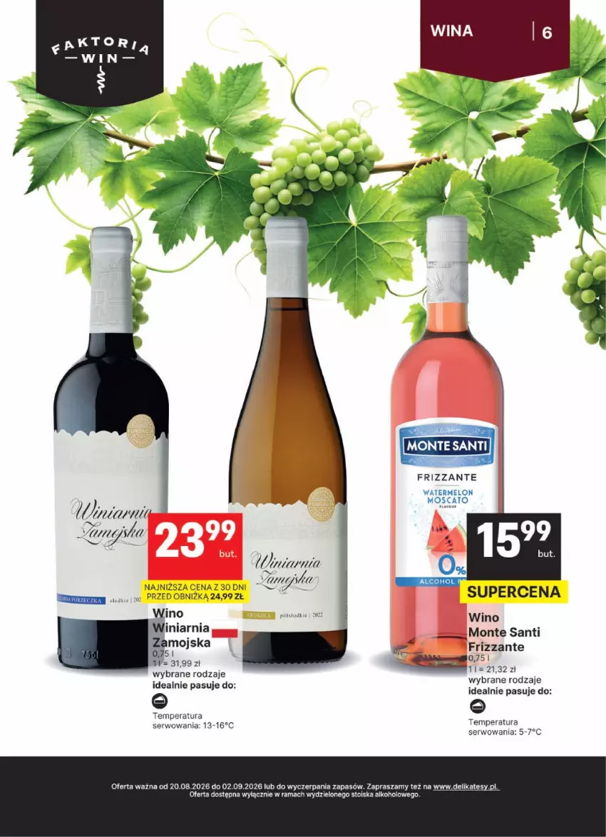 Gazetka promocyjna Delikatesy Centrum - Delibarek DC34-DC35 - ważna 20.08 do 02.09.2026 - strona 6 - produkty: Melon, Monte, Monte Santi, Rama, Ser, Wino