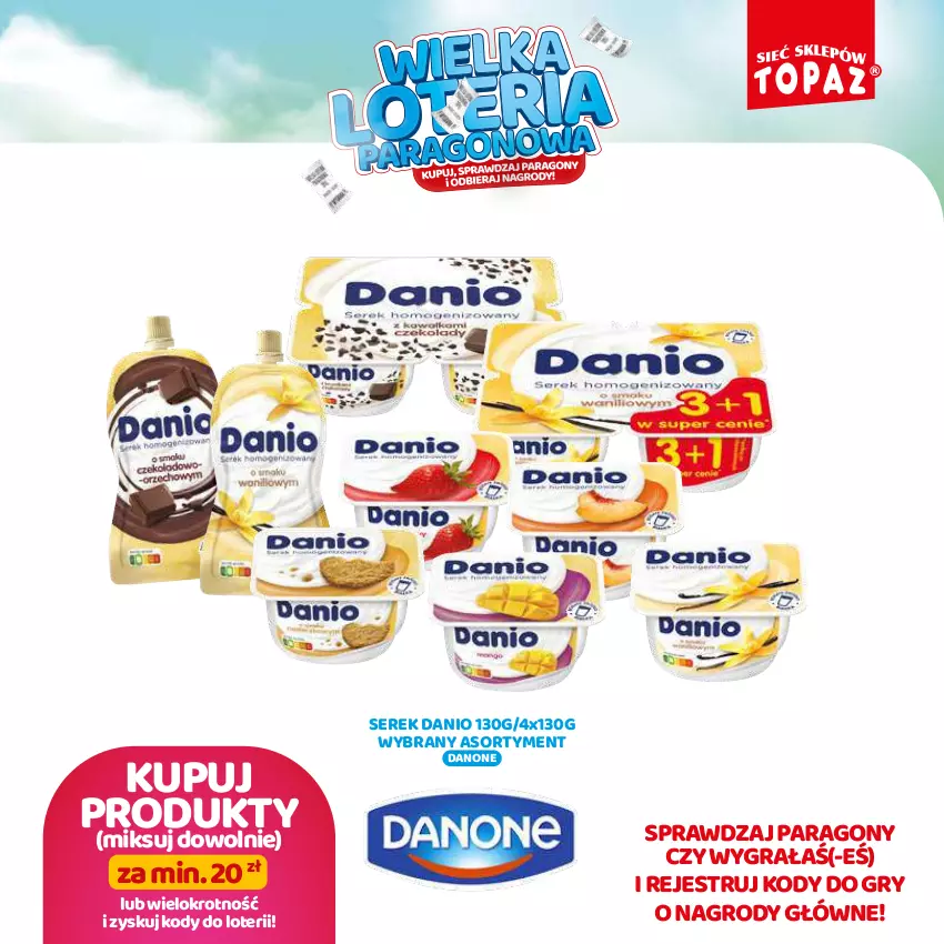 Gazetka promocyjna Topaz - Gazetka - ważna 19.08 do 13.10.2024 - strona 11 - produkty: Danio, Danone, Gra, Gry, Ser, Serek