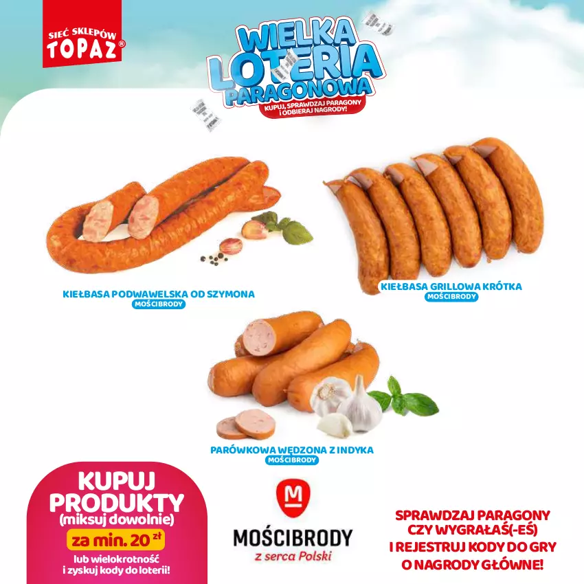 Gazetka promocyjna Topaz - Gazetka - ważna 19.08 do 13.10.2024 - strona 6 - produkty: Gra, Grill, Gry, Kiełbasa, Kiełbasa podwawelska, Wawel