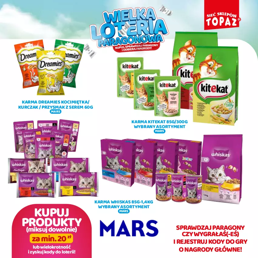 Gazetka promocyjna Topaz - Gazetka - ważna 19.08 do 13.10.2024 - strona 61 - produkty: Gra, Gry, KiteKat, Koc, Kurczak, Mars, Ser, Whiskas