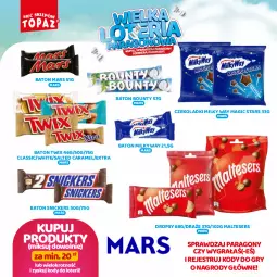 Gazetka promocyjna Topaz - Gazetka - Gazetka - ważna od 13.10 do 13.10.2024 - strona 58 - produkty: Ser, Gry, Gra, Milky Way, Bounty, Twix, Snickers, Mars, Baton