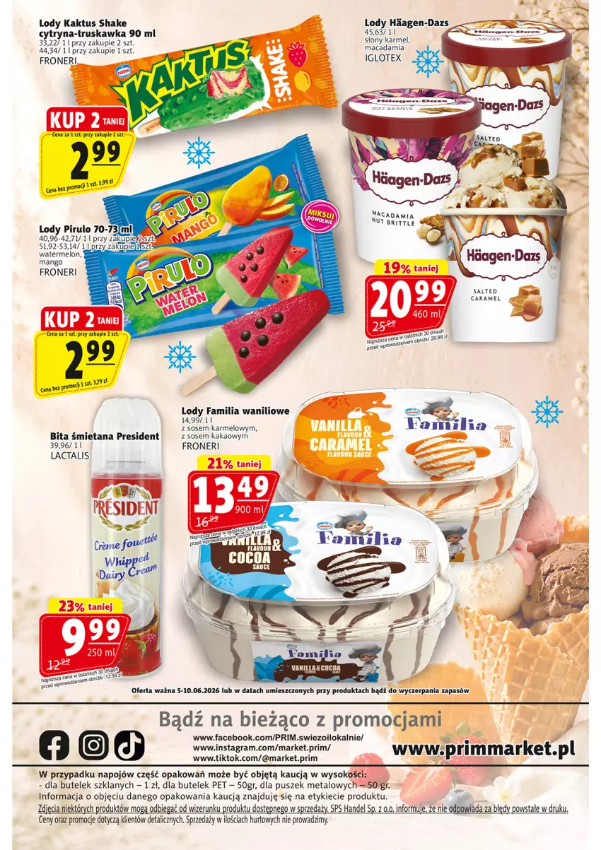 Gazetka promocyjna Prim Market - ważna 05.06 do 10.06.2026 - strona 16 - produkty: Brit, Fa, Gra, Kakao, Kaktus, Lody, Mango, Melon, Sok, Sos