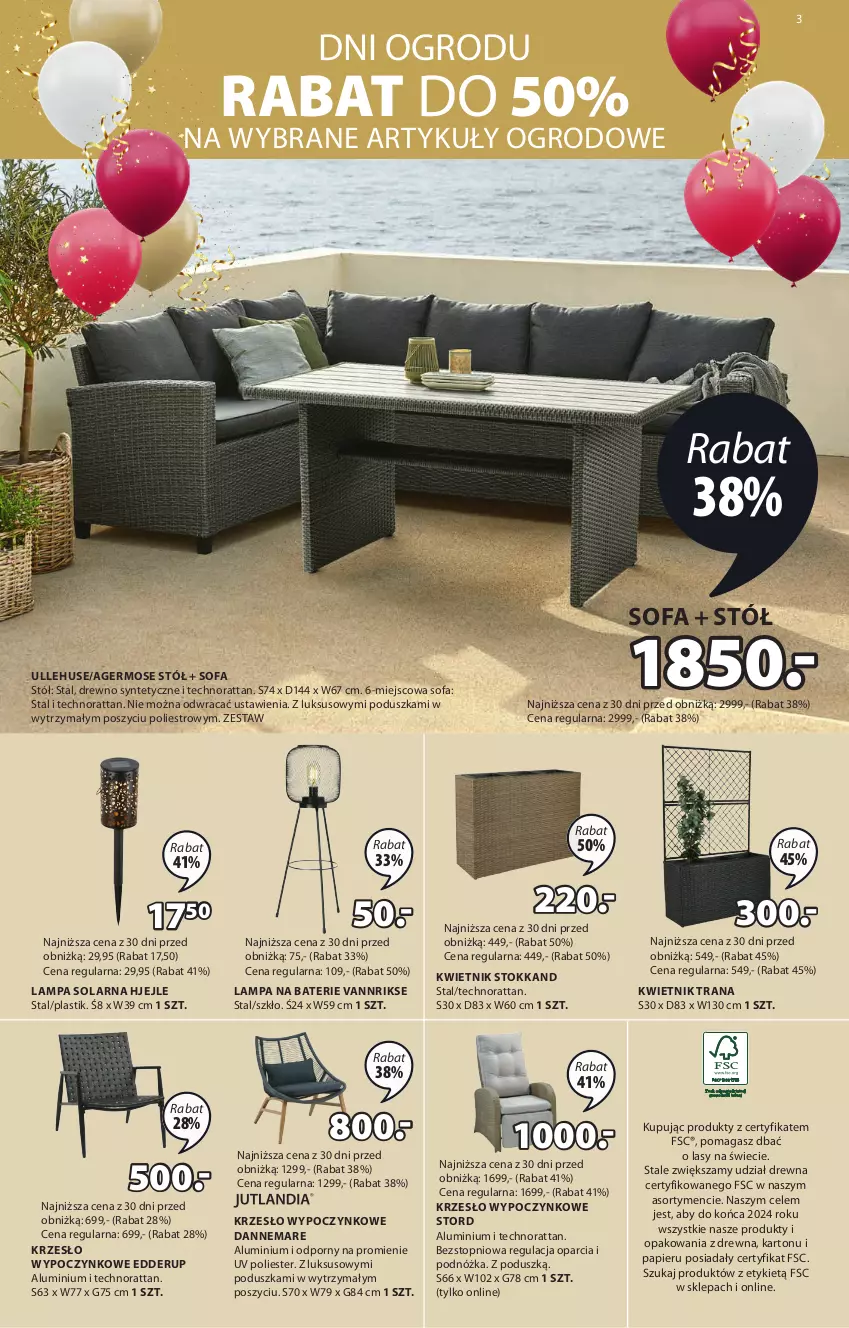 Gazetka promocyjna Jysk - Oferta tygodnia - ważna 22.05 do 09.06.2024 - strona 4 - produkty: Fa, Krzesło, Kwietnik, Lampa, Papier, Poduszka, Por, Sofa, Stół, Top, Tran