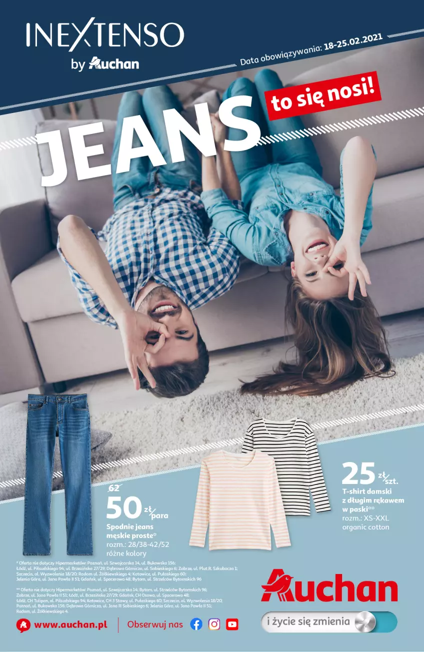 Gazetka promocyjna Auchan - Jeans Hipermarkety - ważna 18.02 do 25.02.2021 - strona 1