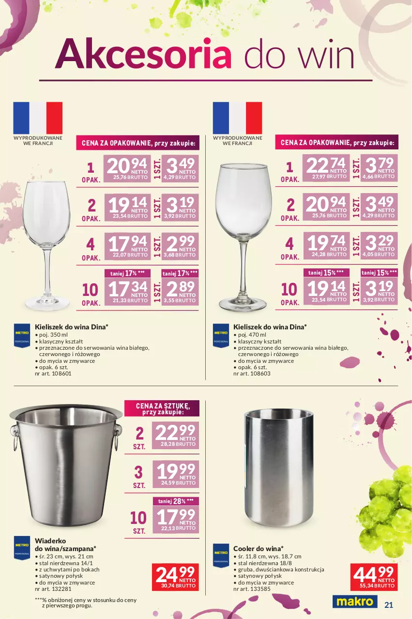 Gazetka promocyjna Makro - Oferta dla Twojego biznesu - oferta z alkoholem - ważna 19.03 do 30.03.2024 - strona 21 - produkty: Kieliszek, Ser