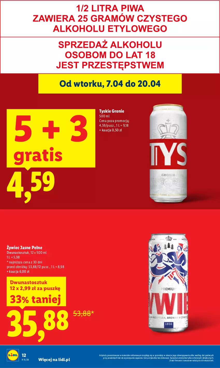 Gazetka promocyjna Lidl - Gazetka ważna od 9.04 do 11.04 - ważna 09.04 do 11.04.2026 - strona 12 - produkty: Gra, Tyskie