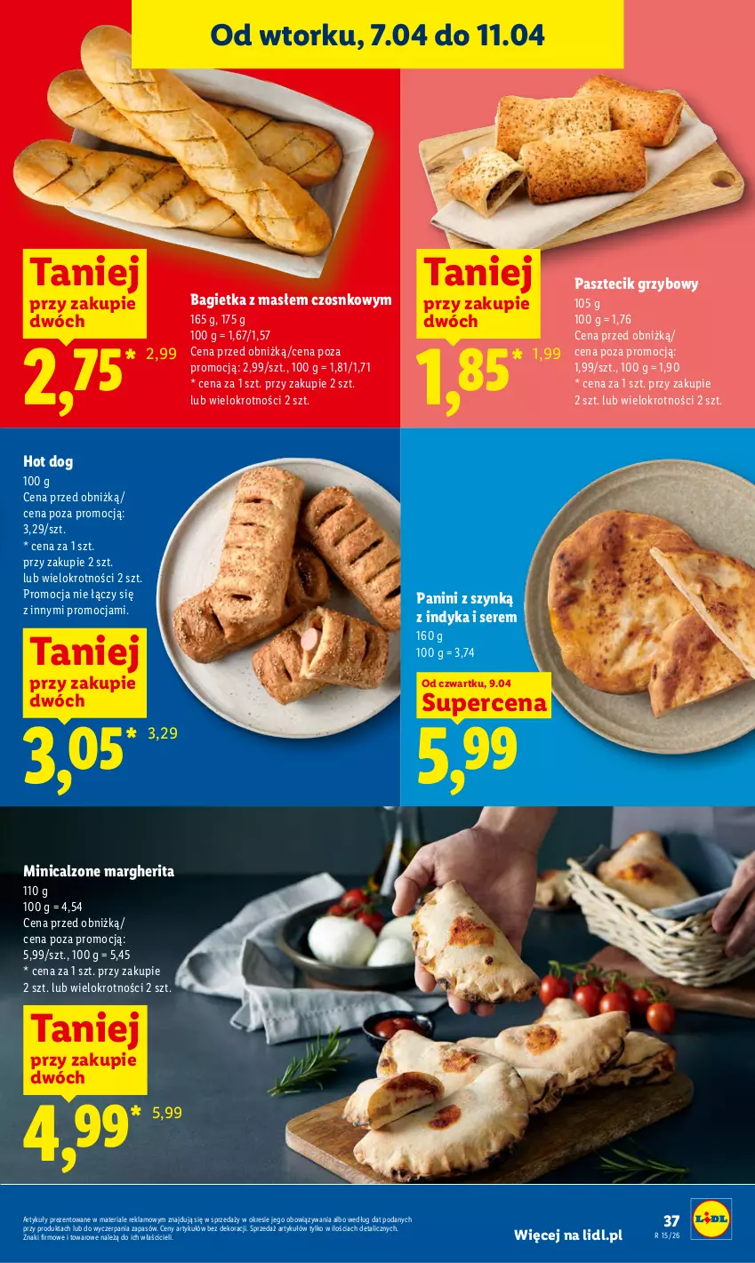 Gazetka promocyjna Lidl - Gazetka ważna od 9.04 do 11.04 - ważna 09.04 do 11.04.2026 - strona 35 - produkty: Bagietka, Hot dog, Ser