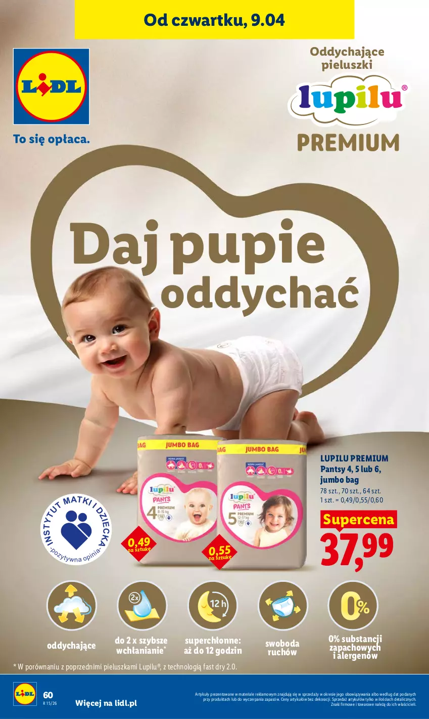 Gazetka promocyjna Lidl - Gazetka ważna od 9.04 do 11.04 - ważna 09.04 do 11.04.2026 - strona 60 - produkty: Fa, O Bag, Por