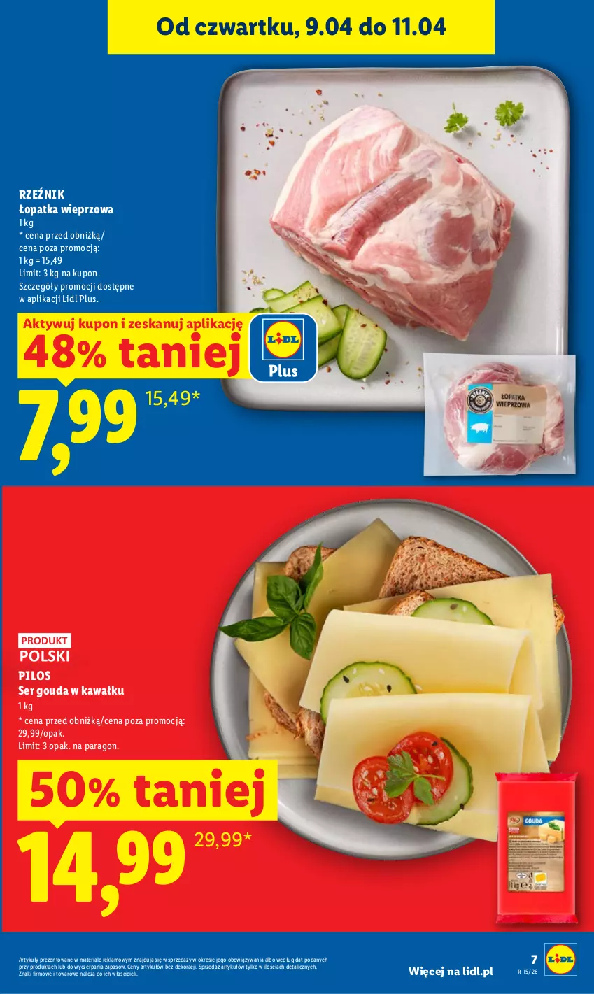 Gazetka promocyjna Lidl - Gazetka ważna od 9.04 do 11.04 - ważna 09.04 do 11.04.2026 - strona 7 - produkty: Gouda, Kawa, Pilos, Ser