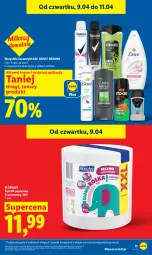 Gazetka promocyjna Lidl - Gazetka ważna od 9.04 do 11.04 - Gazetka - ważna od 11.04 do 11.04.2026 - strona 11 - produkty: Papier, Rexona, Dove, Ręcznik, Flora