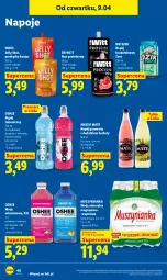 Gazetka promocyjna Lidl - Gazetka ważna od 9.04 do 11.04 - Gazetka - ważna od 11.04 do 11.04.2026 - strona 46 - produkty: Mus, Napoje, Napój izotoniczny, Muszynianka, Napój gazowany, Limonka, Oshee, Woda mineralna, Woda, Napój, Mięta, Liczi, Magnez