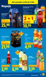 Gazetka promocyjna Lidl - Gazetka ważna od 9.04 do 11.04 - Gazetka - ważna od 11.04 do 11.04.2026 - strona 47 - produkty: Gra, Ice tea, Coca-Cola, Napoje, Pepsi, Schweppes, Napój gazowany, Tymbark, Fanta, Arbuz, Wino, Sprite, Herbata, Napój, Nestea, Fa