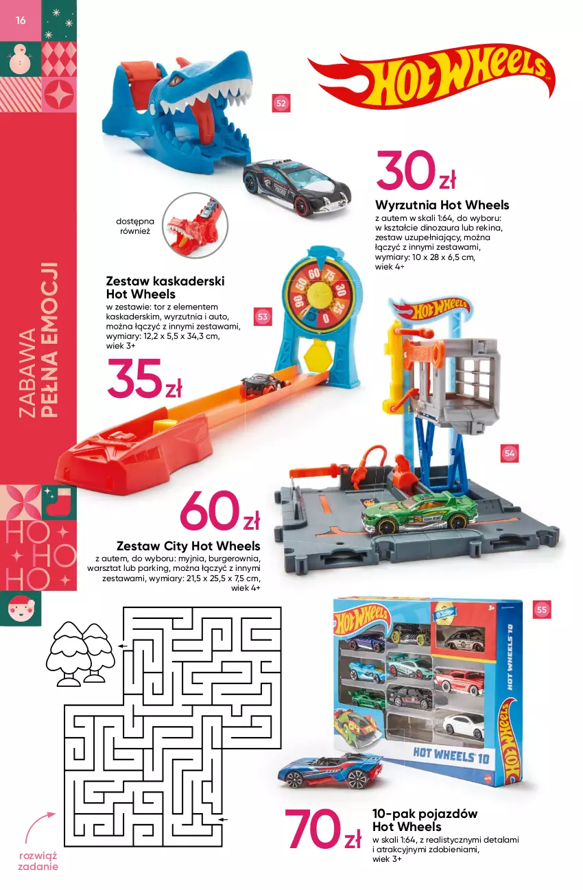 Gazetka promocyjna Pepco - Zabawki marzeń - ważna 02.11 do 28.12.2023 - strona 16 - produkty: Burger, Dinozaur, Hot Wheels, Kask, Pojazd, Wyrzutnia