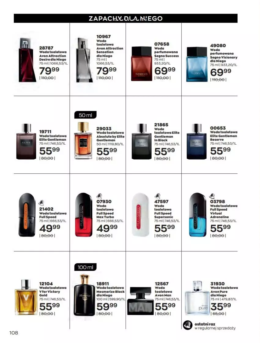 Gazetka promocyjna Avon - Czerwiec - ważna 01.06 do 30.06.2021 - strona 108 - produkty: Absolut, Fa, Lack, Perfum, Pur, Sati, Ser, Virtu, Woda, Woda toaletowa