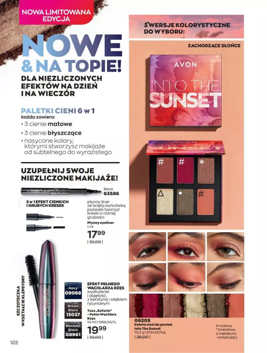 Gazetka promocyjna Avon - Czerwiec - ważna 01.06 do 30.06.2021 - strona 122 - produkty: Lack, Makijaż, Olej, Paleta, Szczoteczka, Top, Tusz