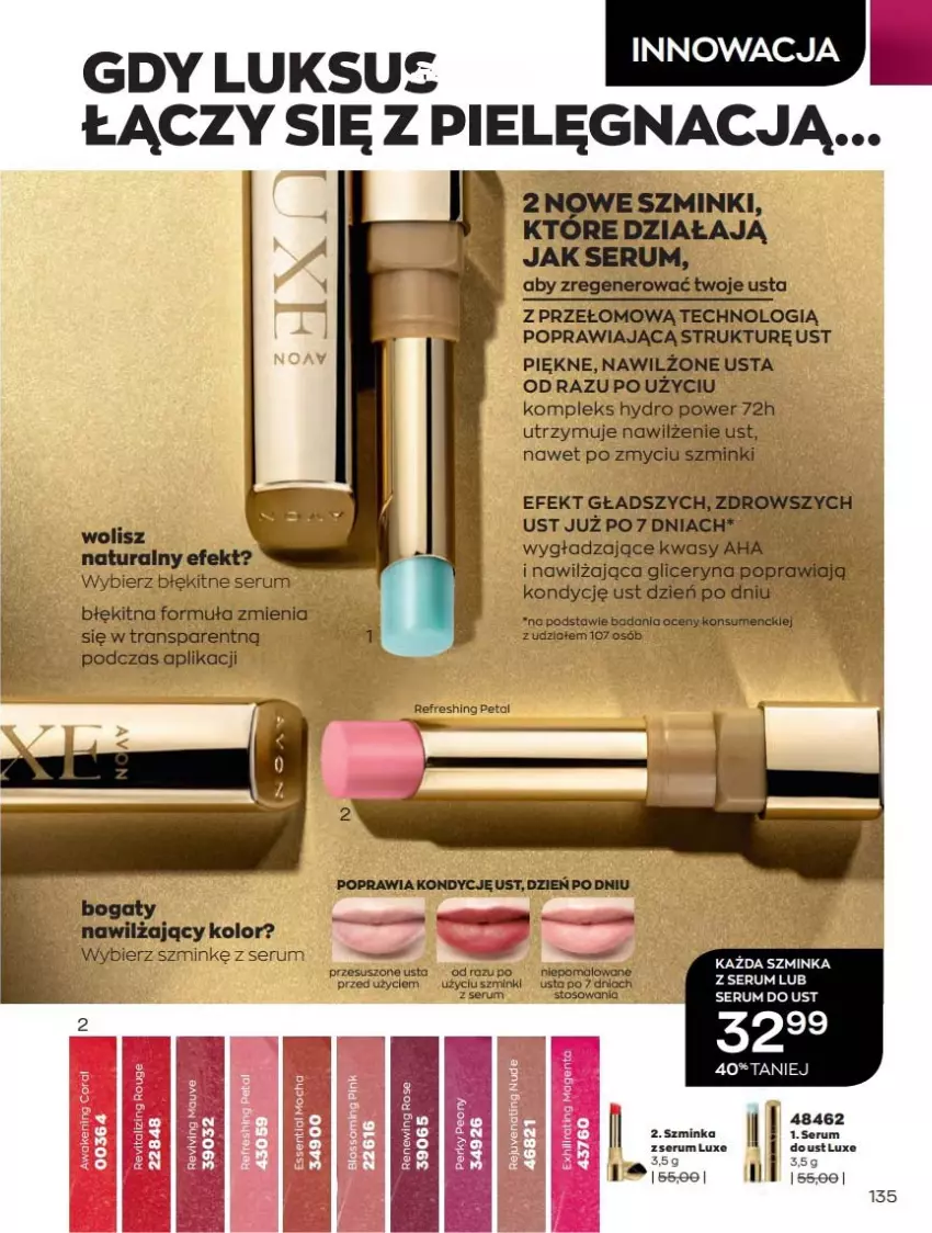 Gazetka promocyjna Avon - Czerwiec - ważna 01.06 do 30.06.2021 - strona 135 - produkty: Inka, Rum, Ser, Serum, Szminka, Tran