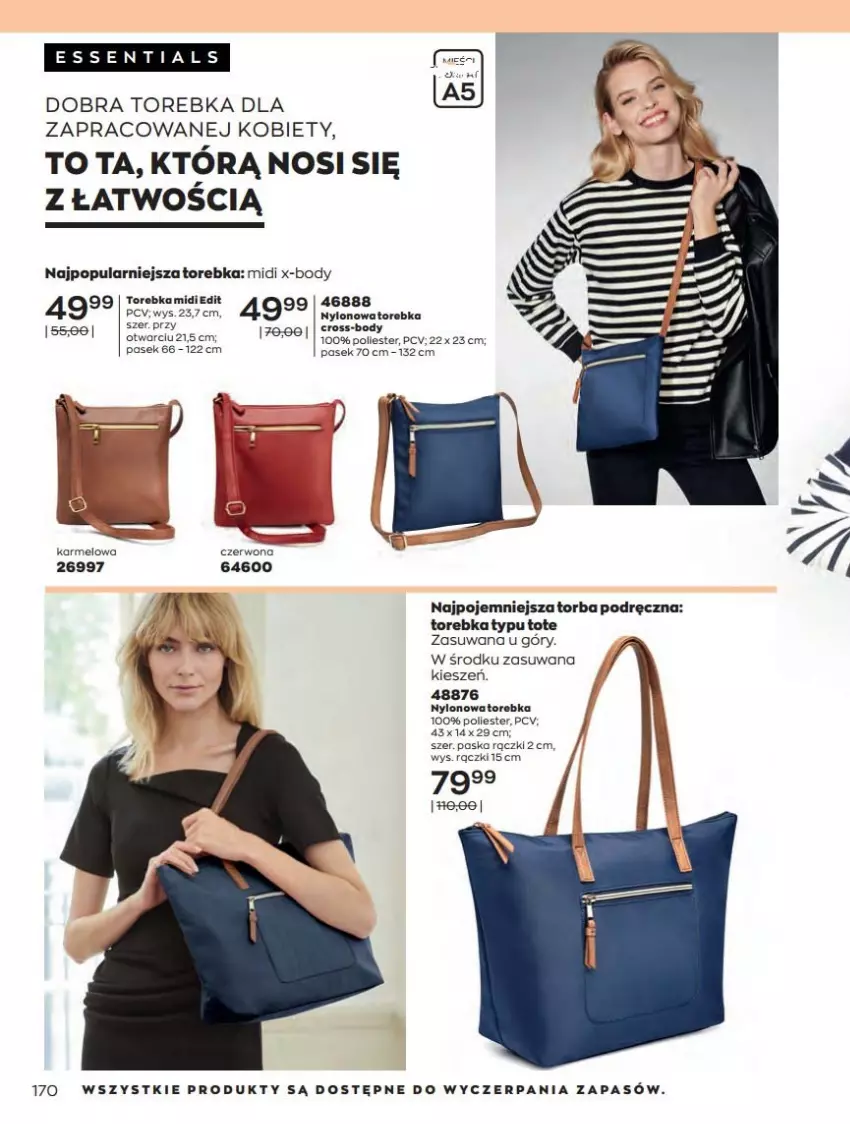 Gazetka promocyjna Avon - Czerwiec - ważna 01.06 do 30.06.2021 - strona 170 - produkty: Body, Pasek, Torba, Torebka