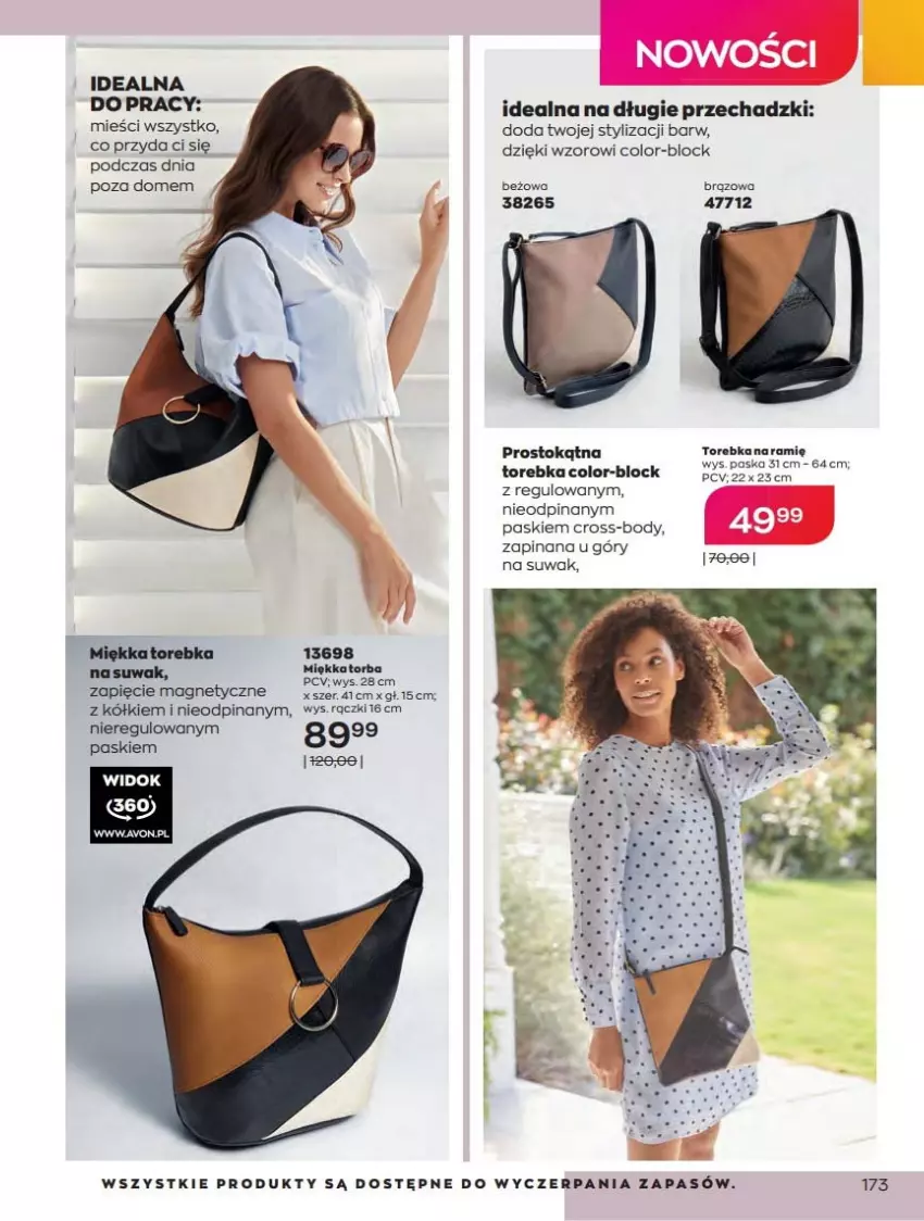 Gazetka promocyjna Avon - Czerwiec - ważna 01.06 do 30.06.2021 - strona 173 - produkty: Body, Torba, Torebka